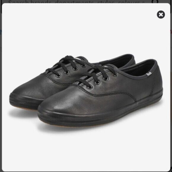 KEDS Ladies Champion Black Leather Ortholite Orthopedic Comfort Sneakers Shoes - Picture 3 of 14